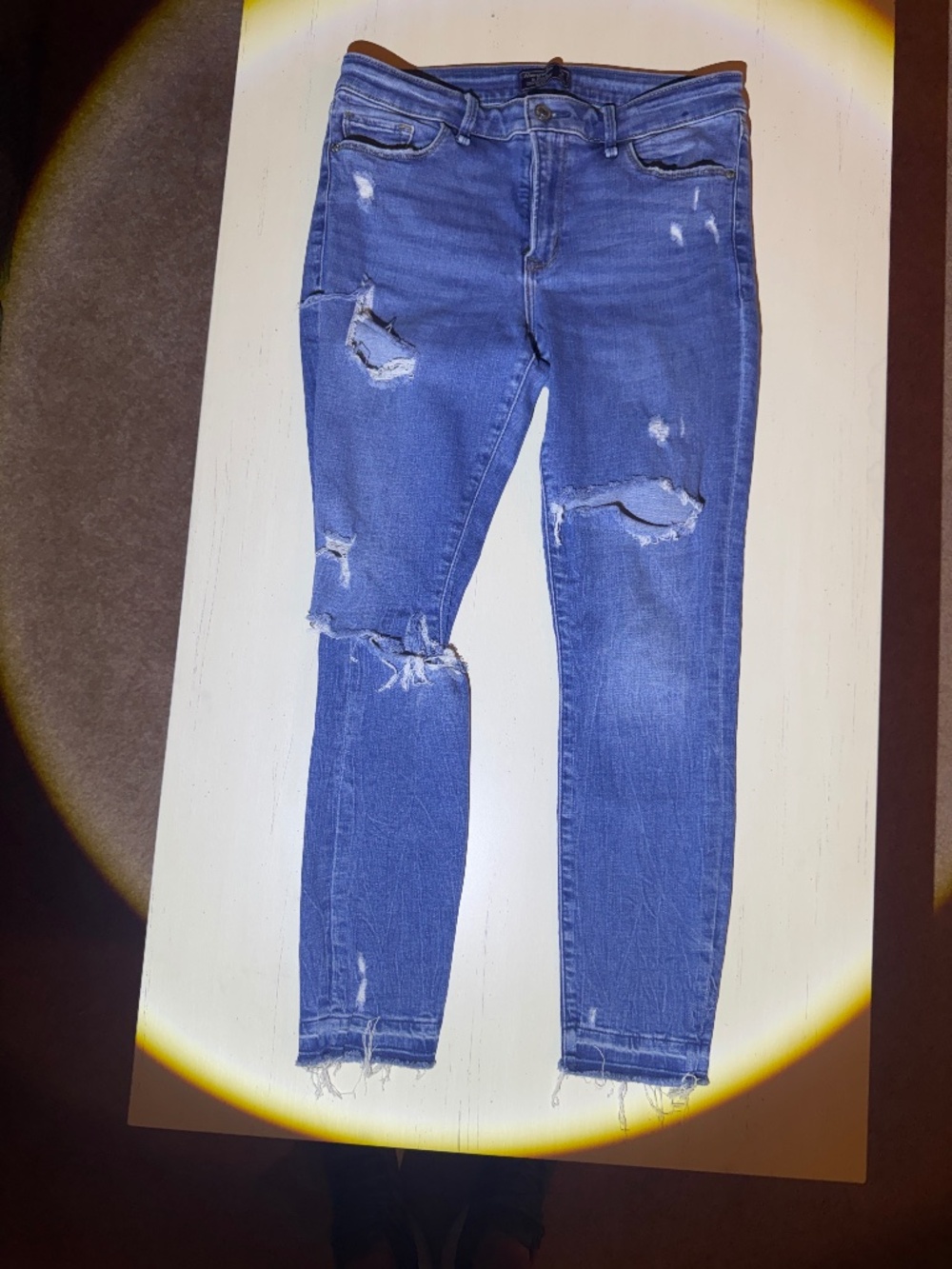 Womens Abercrombie & Fitch Harper Low Rise Ankle Jean